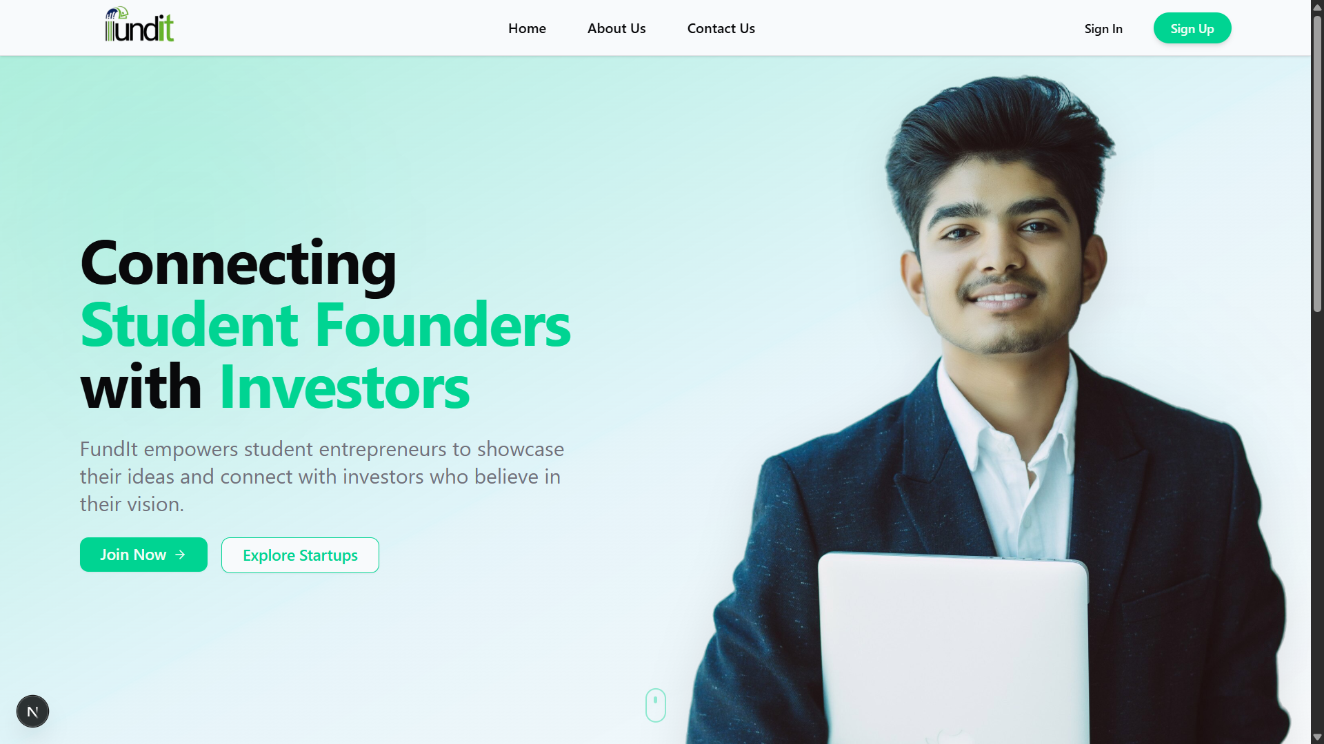 FundIT desktop screen 1